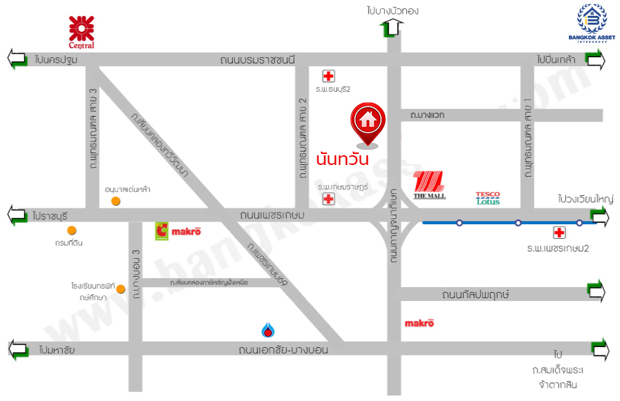 บ้านมือสองตกแต่งใหม่ โครงการ นันทวัน วงแหวน-ปิ่นเกล้า เนื้อที่ 70.20 ตร.ว. พื้นที่ใช้สอย 245.67 ตร.ม. ฟังก์ชัน 4 ห้องนอน 2 ห้องน้ำ จอดรถได้ 3 คัน บนทำเลเดินทางสะดวก ติดถนนกาญจนาภิเษก เชื่อมต่อถนนเพชรเกษม, ถนนบรมราชชนนี ใกล้ทางด่วน "กาญจนาภิเษก" ใกล้รถไฟฟ้าสีน้ำเงิน "สถานีหลักสอง" และเดอะมอลล์บางแค...